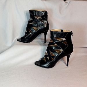 Nine West Leather Cutt Out Booties